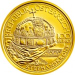 100 Euro Goldmünze Die Stephanskrone von Ungarn Wertseite e1327830979876 Goldeuro Österreich