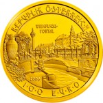 100 Euro Goldmünze Wienflussportal Wertseite e1327830195179 100 Euro Goldmünze Wienflussportal Wertseite