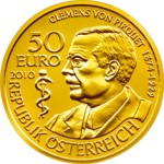 50 Euro Goldmünze Clemens von Pirquet Wertseite e1327831373394 Goldeuro Österreich