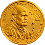 50 Euro Goldmünze Ignaz Philipp Semmelweis Wertseite e1327831706837 Goldeuro Österreich