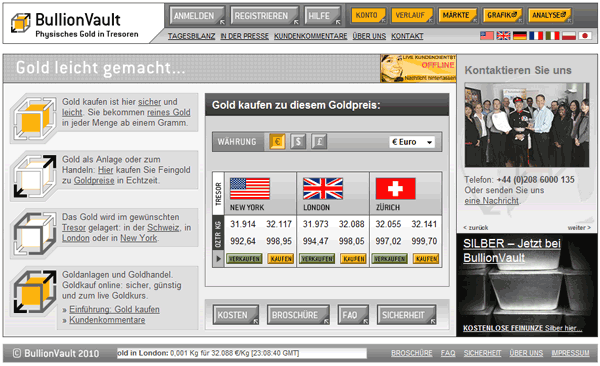 bullionvault Goldbarren und Goldmünzen ausverkauft in vielen Goldshops   die Alternative
