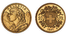 220px 20 CHF Vreneli Pattern 1897 Goldvreneli