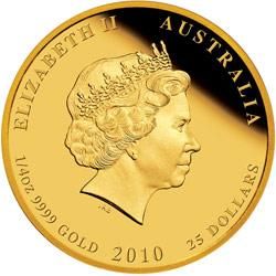 2292 Year of the Tiger Gold Proof Coin Obverse Australischer Lunar