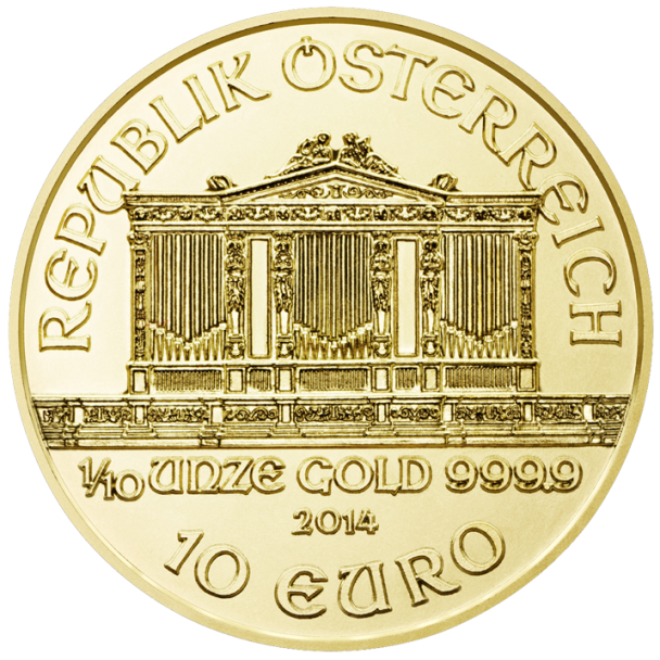 Wiener Philharmoniker Goldmünze Wertseite 1 10 Unze 608x608 Wiener Philharmoniker Goldmünze Wertseite 1 10 Unze