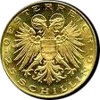 25 Schilling Goldmünze Leopold III. Avers 25 Schilling Goldmünze