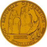 1000 Schilling Goldmünze Heidentor Carnuntum Wertseite e1327435644227 Schilling Goldmünzen