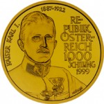 1000 Schilling Goldmünze Kaiser Karl I. Wertseite e1327435608641 Schilling Goldmünzen