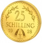 25 Schilling Goldmünze Revers 1. Republik e1327434229212 Schilling Goldmünzen