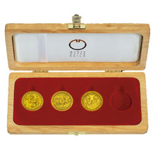 Etui Österreichische Schilling Goldmünzen und Euro Goldmünzen