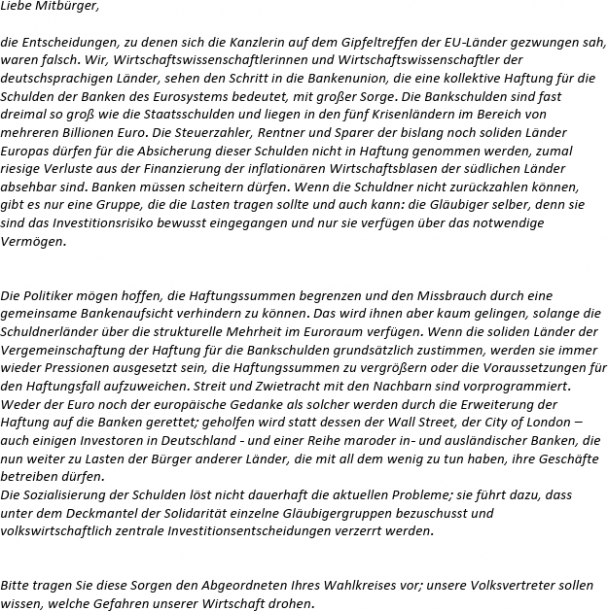 offener Brief 608x611 Der Goldpreis geht wieder in die Knie!