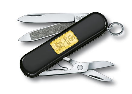 SAK 0 6203 87  S1 Victorinox Taschenmesser mit Goldbarren