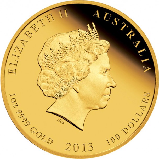 0 2013 Year of the Snake Gold Proof 1oz Coin Obverse 608x608 Australischer Lunar  – Das Jahr der Schlange 2013