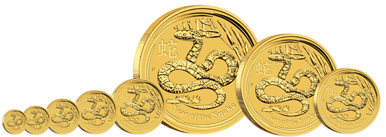 2013 Australian Lunar Gold Coin Series II Australischer Lunar  – Das Jahr der Schlange 2013