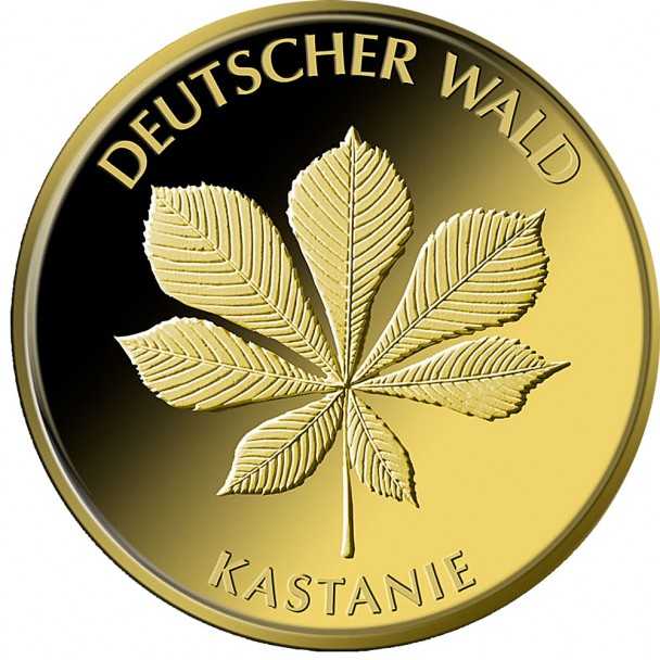 20 Euro Goldmünze Deutscher Wald Kastanie 2014 Bildseite 608x608 20 Euro Goldmünze Deutscher Wald Kastanie 2014 Bildseite